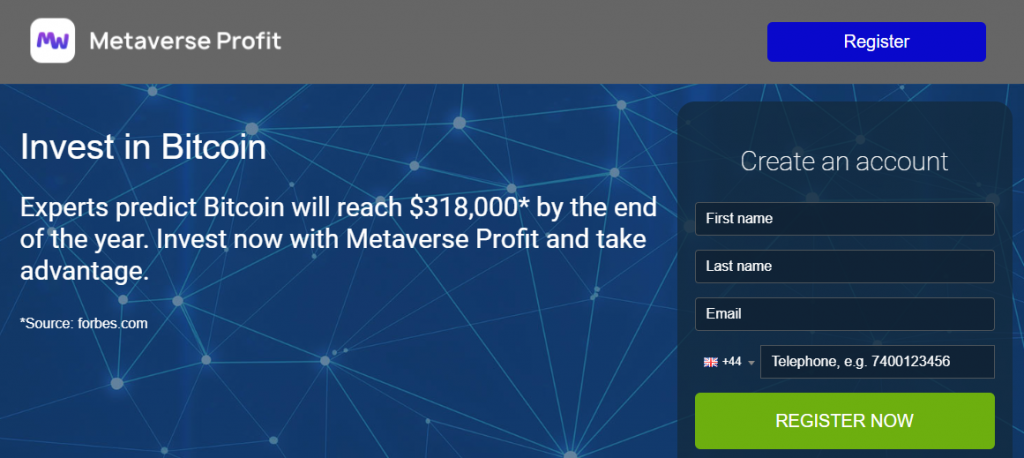 Metaverse Profit website